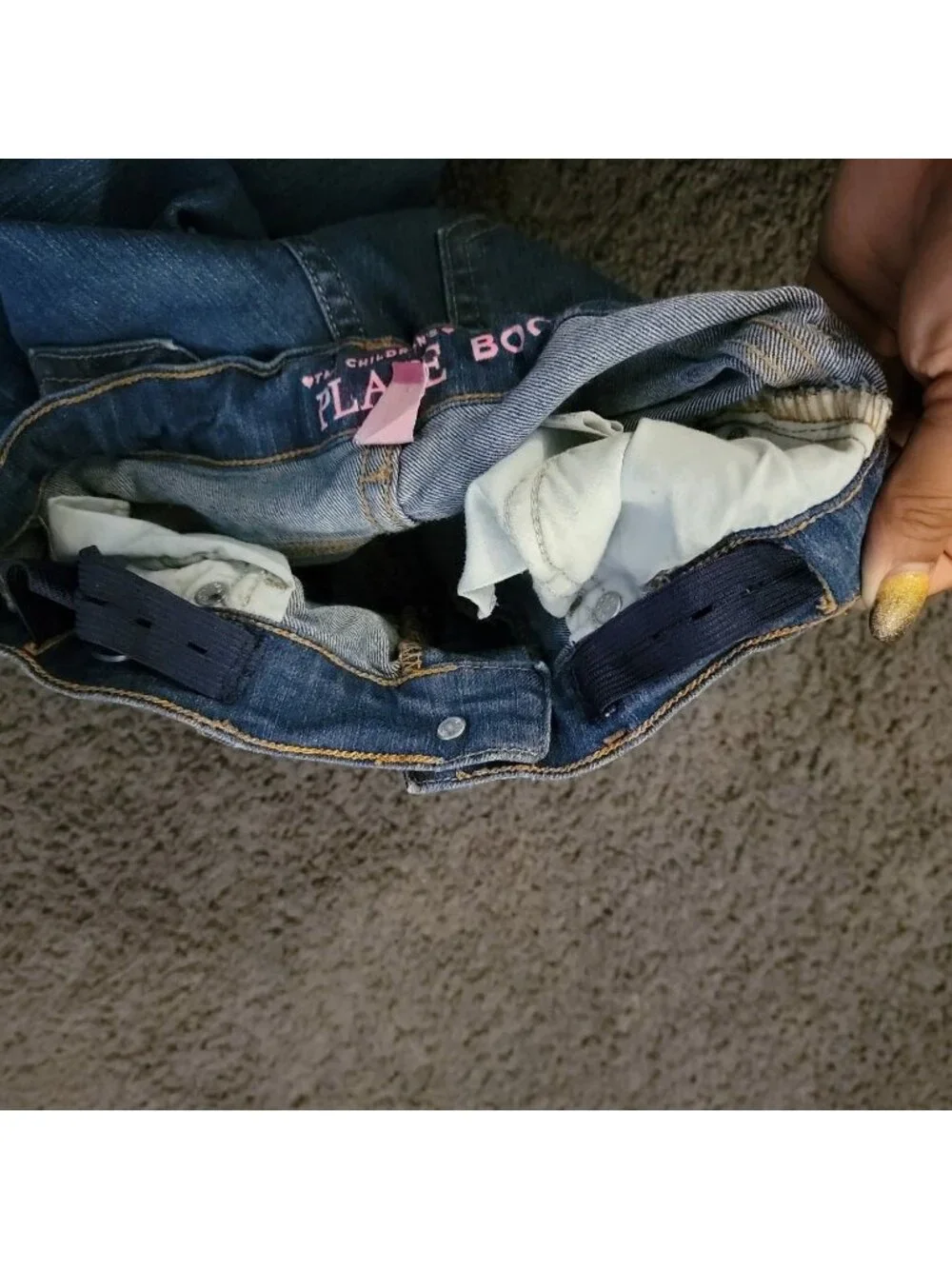 The Children's Place Girls Blue Pockets Mid Rise Denim Bootcut Jeans Size 8